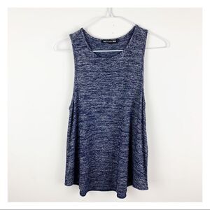 Rag and Bone Navy Marled Knit Racer-Back Tank‎
